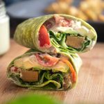 Vegan caesar salad wrap