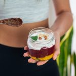 Colorful jar of Chia Pudding