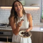 Chocolate banana bites in a bowl