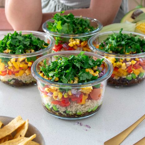 Viral Cowboy Caviar Meal Prep in containers