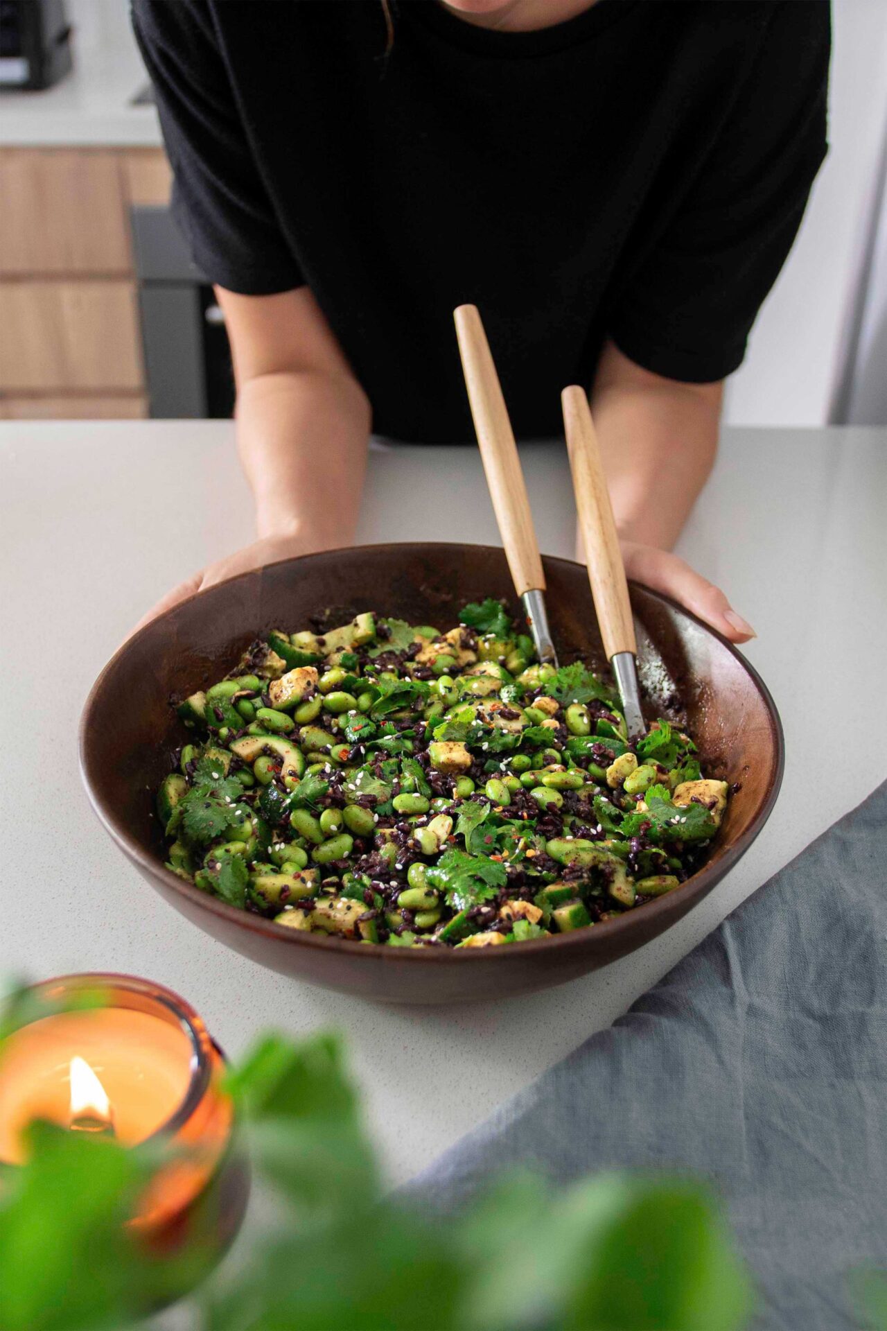 Edamame & Forbidden Rice Salad Bowl