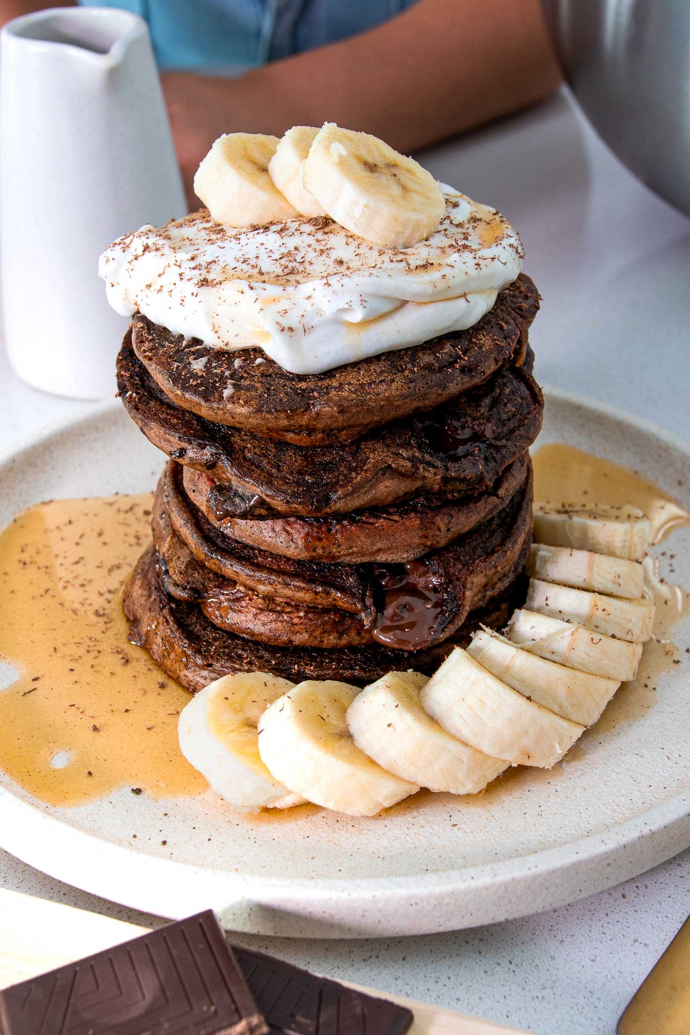 Hailey Bieber Vegan Protein Pancakes Stack
