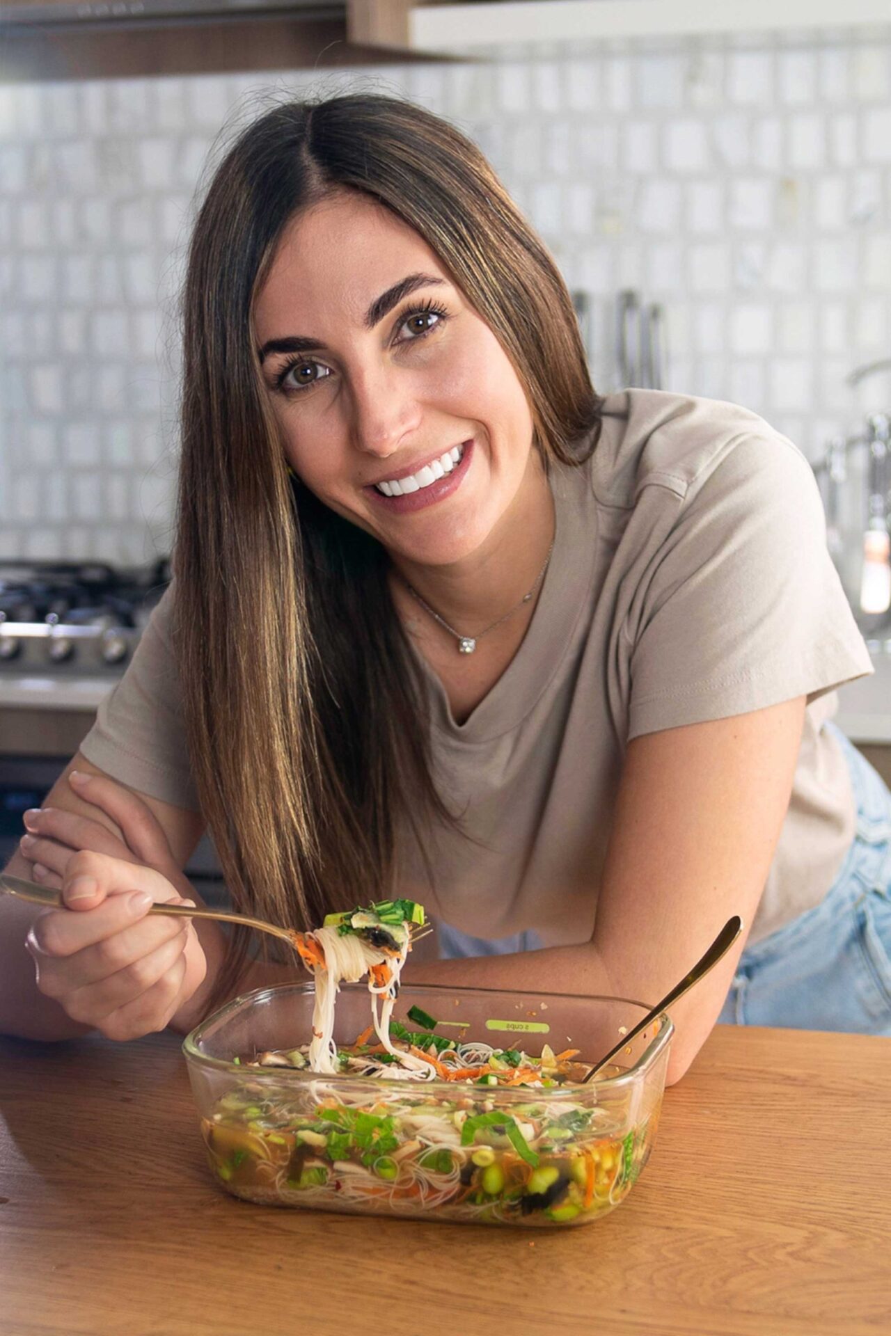 Healthy Instant Noodles in a Jar Container