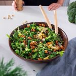 Jennifer Garner Trending Big Salad Recipe in a wooden serving bowl