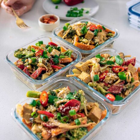 Veggie Noodle Stir Fry with Peanut Lime Sauce