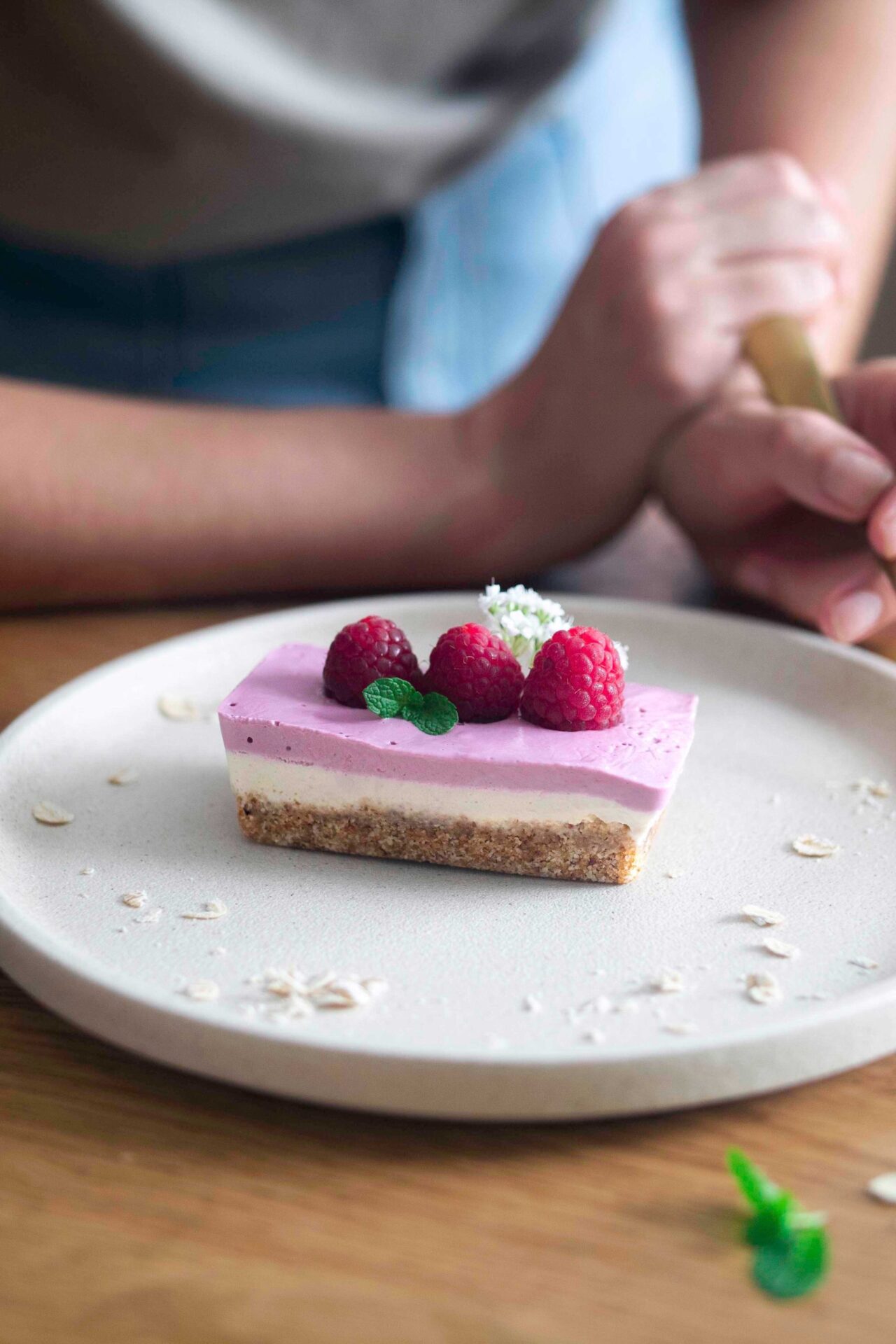 Raspberry Vanilla Cheesecakes