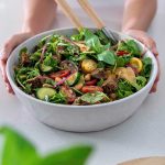 Image of a Tuscan salad in a serving bowl