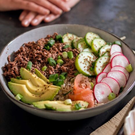 Viral Tofu Salmon & Rice Bowl