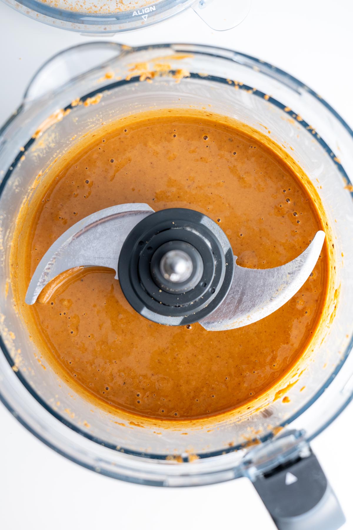 Food processor filled blended roasted hazelnuts