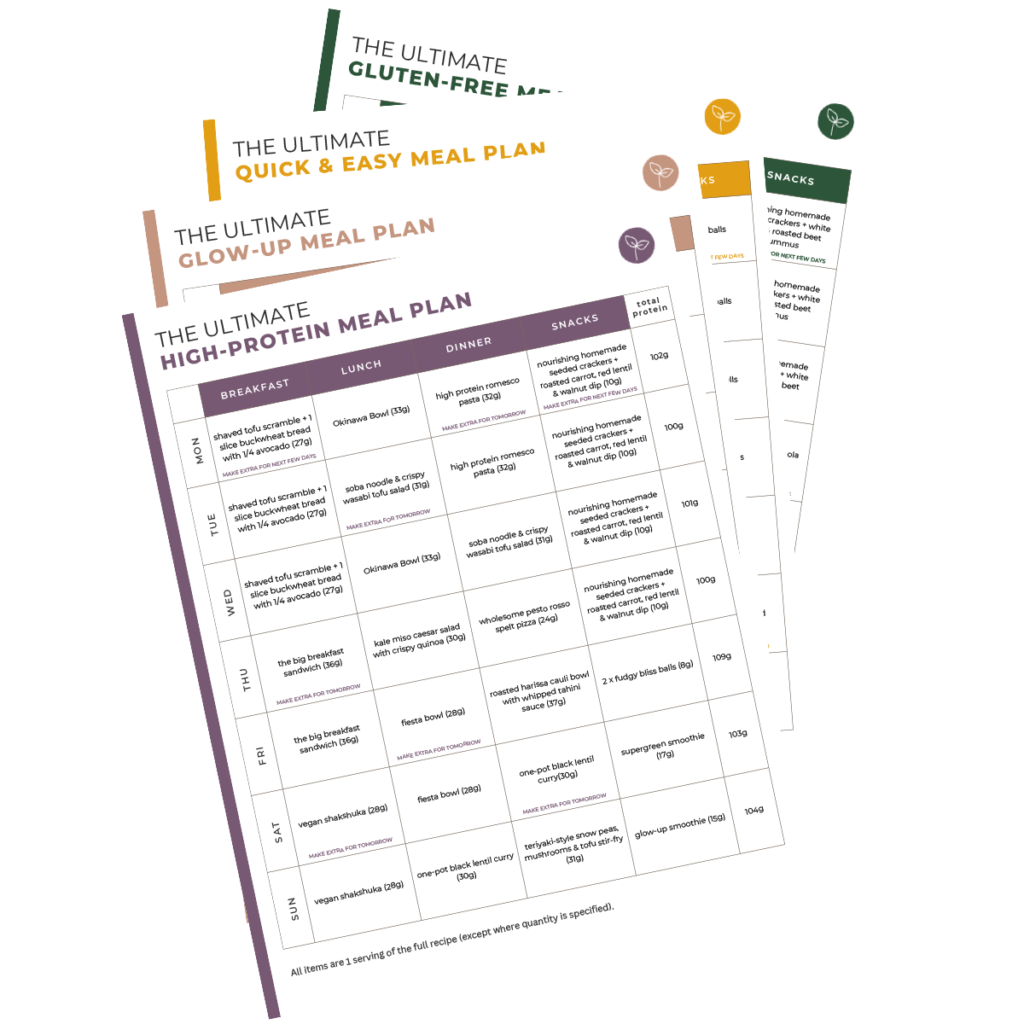 Ultimate Plant Based Cookbook Meal Plans